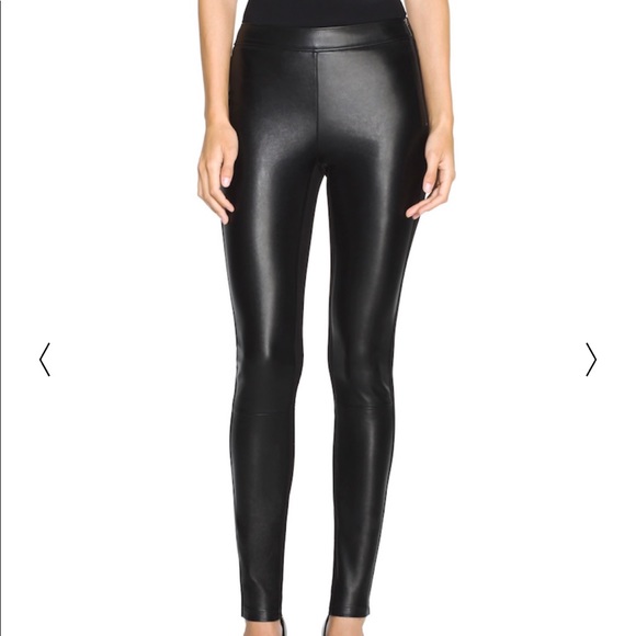 White House Black Market Pants - {WHBM} Faux Leather Panel Skinny Pants